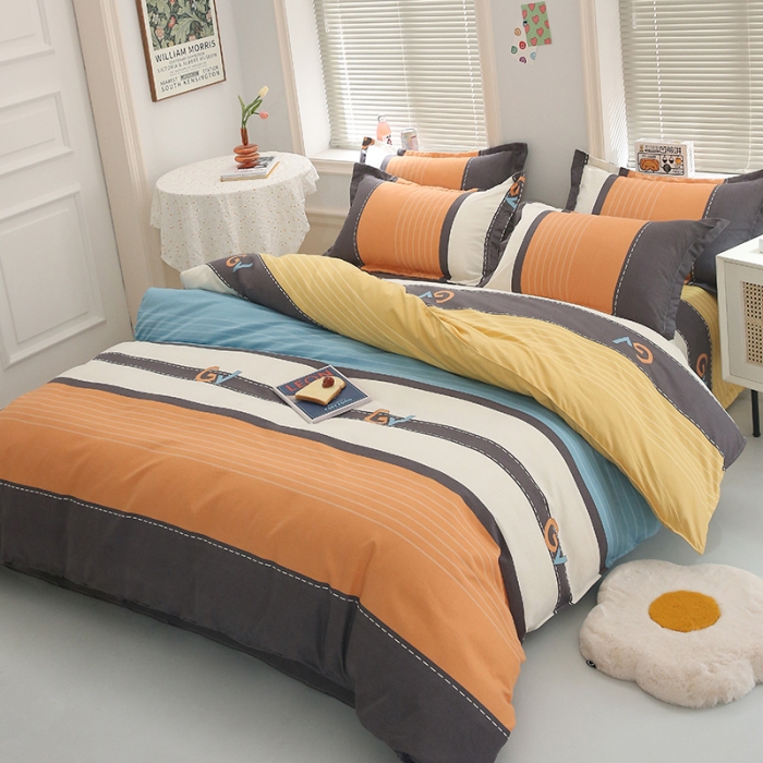 91家纺网 家纺一手货源 找家纺 佑佳家纺2024新款140克磨毛印花植物羊绒四件套 时尚达人