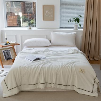 木堇 2022新款纯色莫代尔华夫格夏被 江柚白