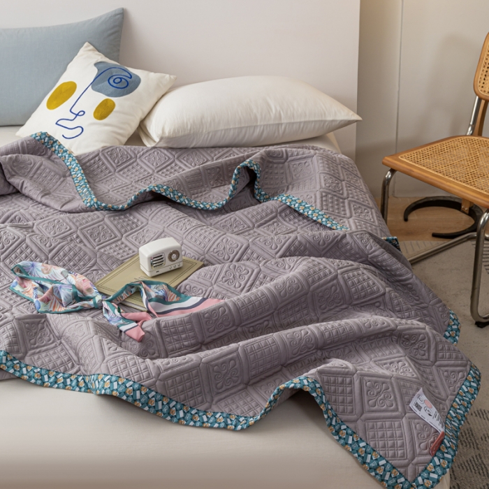 91家纺网 家纺一手货源 找家纺 （总）卡奥 2023新款天丝莫代尔小茶芯床盖夏被