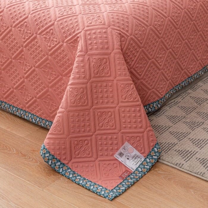 91家纺网 家纺一手货源 找家纺 卡奥 2023新款天丝莫代尔小茶芯床盖夏被 玉粉