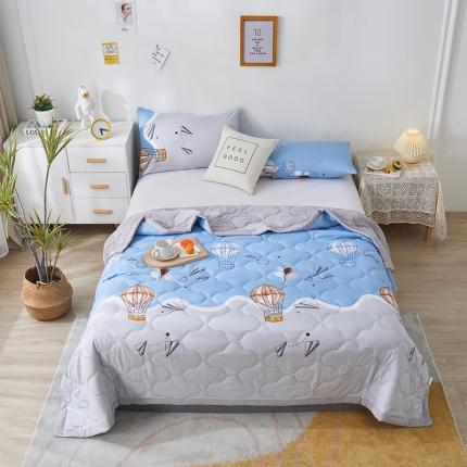 91家纺网 家纺一手货源 找家纺 (总)欧喜璐 2024新款水洗棉超声波礼品夏被夏凉被春秋被