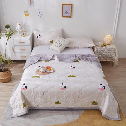 91家纺网 家纺一手货源 找家纺 (总)欧喜璐 2024新款水洗棉超声波礼品夏被夏凉被春秋被