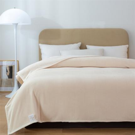 91家纺网 家纺一手货源 找家纺 （总）兰紫橙家纺 2025新款纯色云貂绒360克包边毛毯