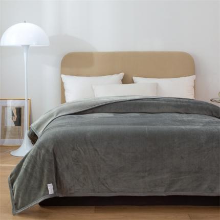 91家纺网 家纺一手货源 找家纺 （总）兰紫橙家纺 2025新款纯色云貂绒360克包边毛毯