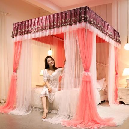 91家纺网 家纺一手货源 找家纺 （总）迪凡保罗蚊帐 2023新款5848双横杆双层纱宫廷蚊帐