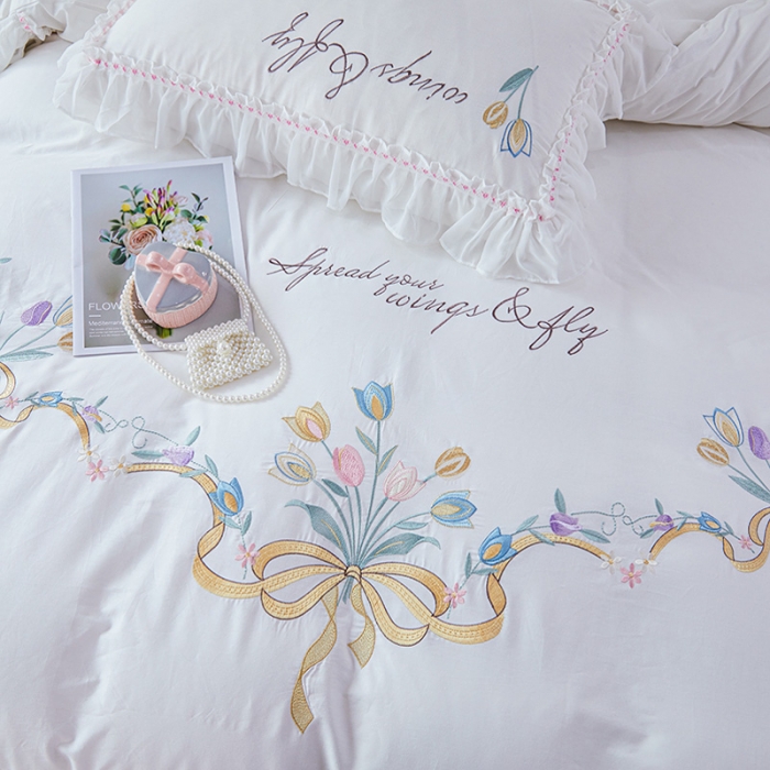 91家纺网 家纺一手货源 找家纺 （总）亲亲公主 新款全棉公主风韩版四件套-温馨时光