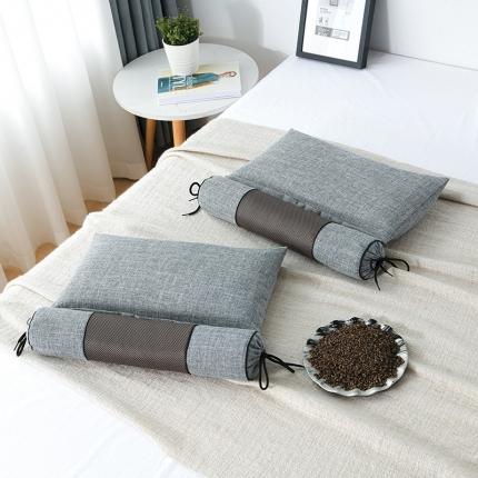 91家纺网 家纺一手货源 找家纺 （总）仁宇枕业 2022新款多功能组合式仿麻全荞麦护颈枕头