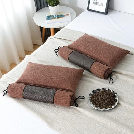 91家纺网 家纺一手货源 找家纺 （总）仁宇枕业 2022新款多功能组合式仿麻全荞麦护颈枕头