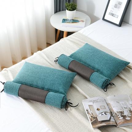 91家纺网 家纺一手货源 找家纺 （总）仁宇枕业 2022新款多功能组合式仿麻全荞麦护颈枕头