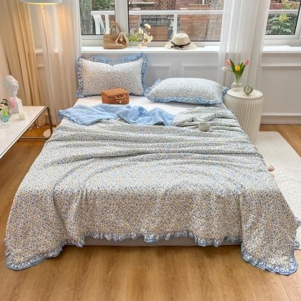 有货 2022新款本棉双层纱棉花夏被夏凉被空调被 芳华