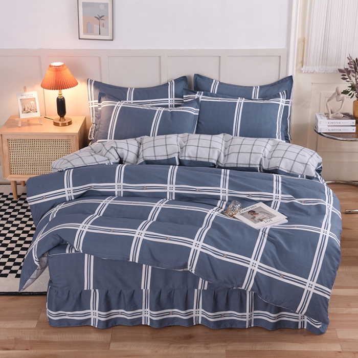 91家纺网 家纺一手货源 找家纺 八十八家纺 2025新款全棉12868床裙款四件套安吉