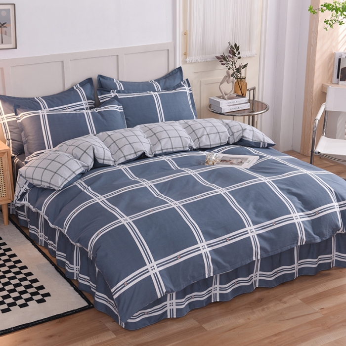 91家纺网 家纺一手货源 找家纺 八十八家纺 2025新款全棉12868床裙款四件套安吉