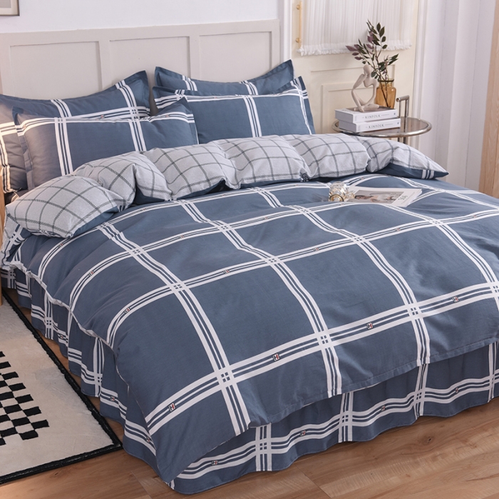 91家纺网 家纺一手货源 找家纺 八十八家纺 2025新款全棉12868床裙款四件套安吉