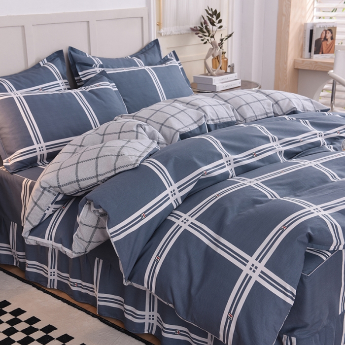 91家纺网 家纺一手货源 找家纺 八十八家纺 2025新款全棉12868床裙款四件套安吉