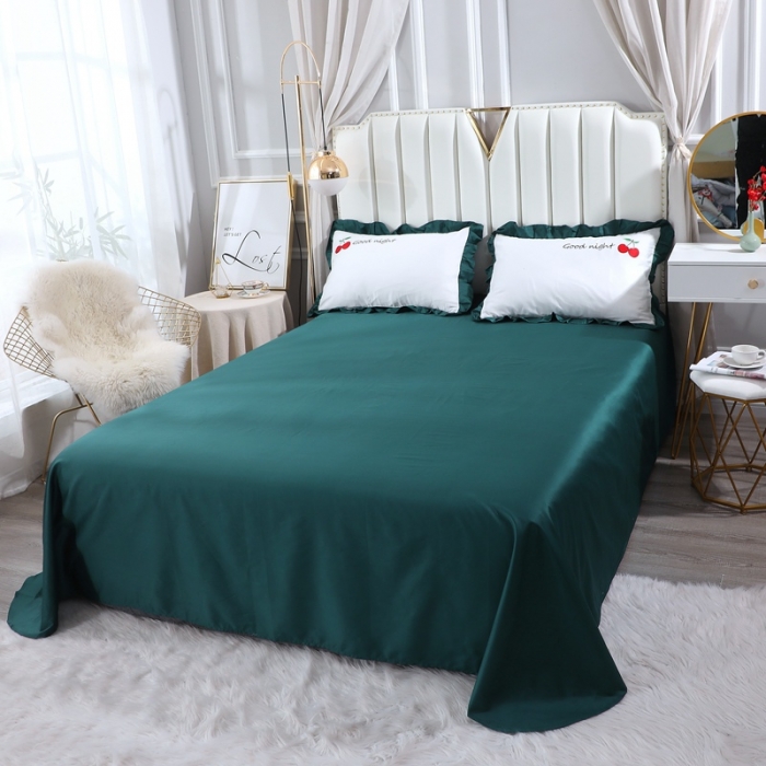 91家纺网 家纺一手货源 找家纺 （总）2024新款韩版60S长绒棉绣花四件套 60支贡缎刺绣