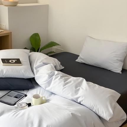 北欧风ins纯棉水洗棉床四件套全棉简约被套床单上三件套床笠