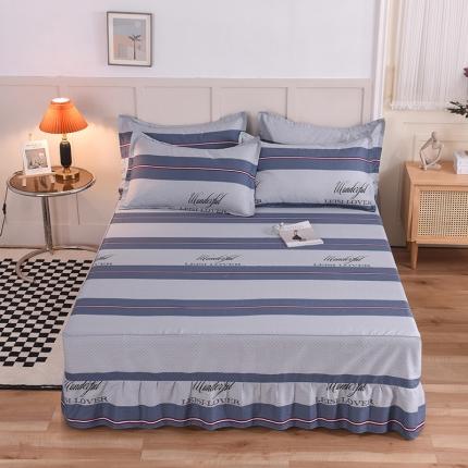 91家纺网 家纺一手货源 找家纺 八十八家纺 2025新款全棉12868床裙款四件套航海天际