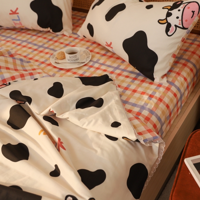 91家纺网 家纺一手货源 找家纺 寐居 2022新款全棉13370夏被四件套 奶牛宝贝