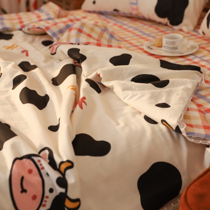 91家纺网 家纺一手货源 找家纺 寐居 2022新款全棉13370夏被四件套 奶牛宝贝