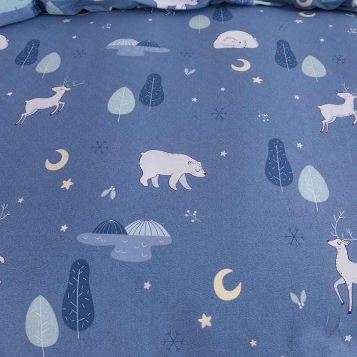 91家纺网 家纺一手货源 找家纺 八十八家纺 2025新款全棉12868床裙款四件套夜晚的森林