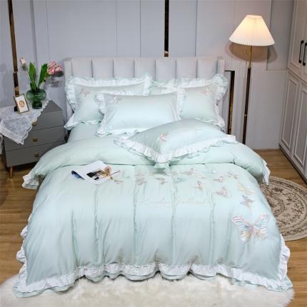 91家纺网 家纺一手货源 找家纺 （总）星尚 2022新款长绒棉四件套-蝴蝶飞飞