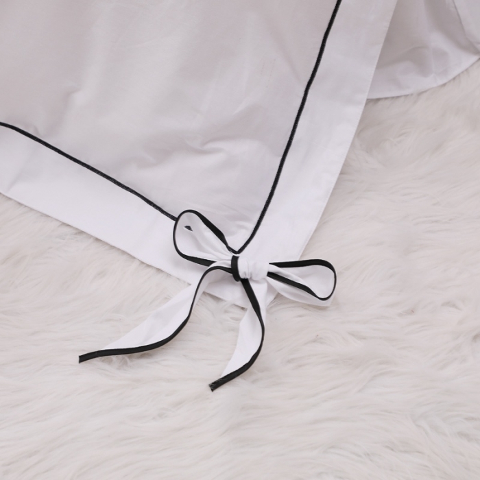 91家纺网 家纺一手货源 找家纺 （总）2024新款 全棉13372蝴蝶结绣花四件套 纯棉刺绣