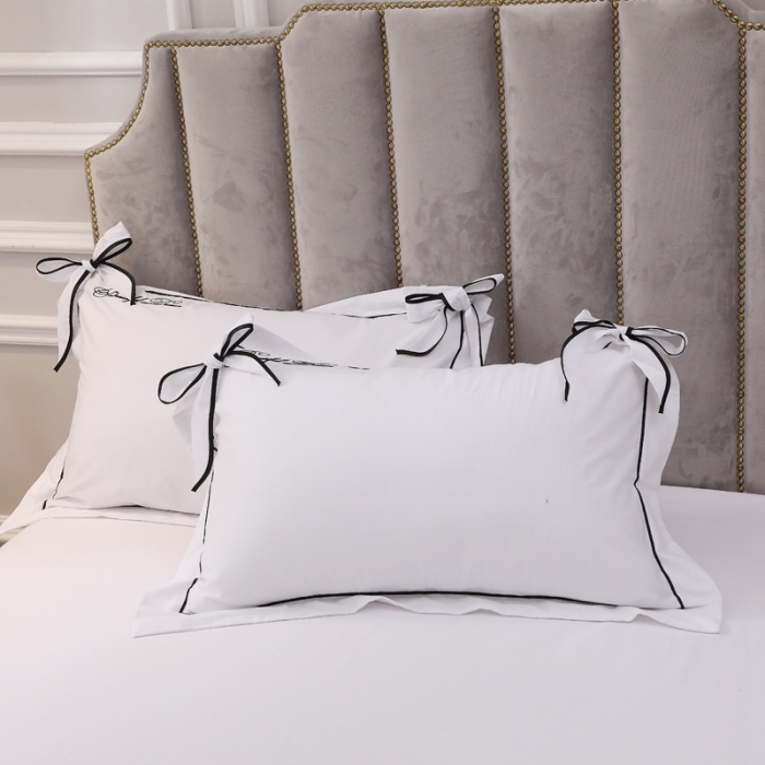 91家纺网 家纺一手货源 找家纺 （总）2024新款 全棉13372蝴蝶结绣花四件套 纯棉刺绣