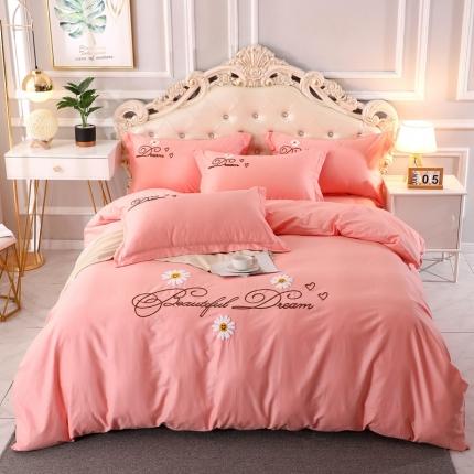 2022晶缦雏菊全棉13372毛巾绣四件套 美梦雏菊-玉色