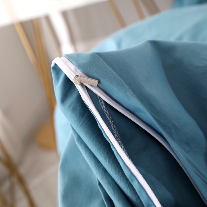 91家纺网 家纺一手货源 找家纺 2022晶缦雏菊全棉13372毛巾绣四件套 美梦雏菊-湖蓝