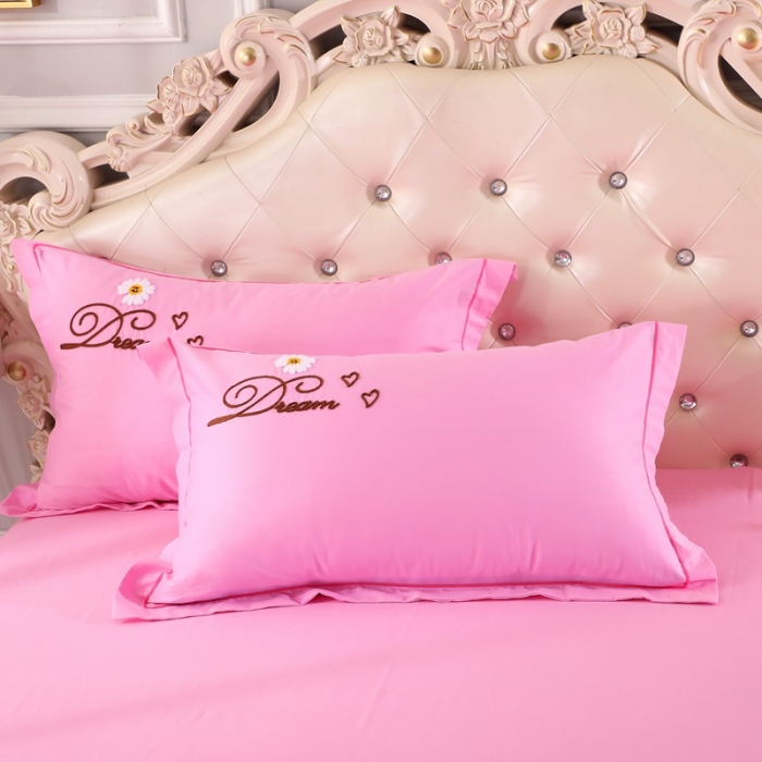 91家纺网 家纺一手货源 找家纺 2022晶缦雏菊全棉13372毛巾绣四件套 美梦雏菊-粉色