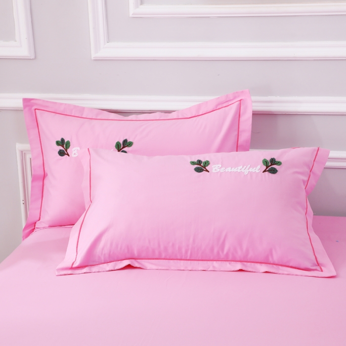 91家纺网 家纺一手货源 找家纺 （总）2024新款全棉13372纯色毛巾绣绣花四件套纯棉刺绣