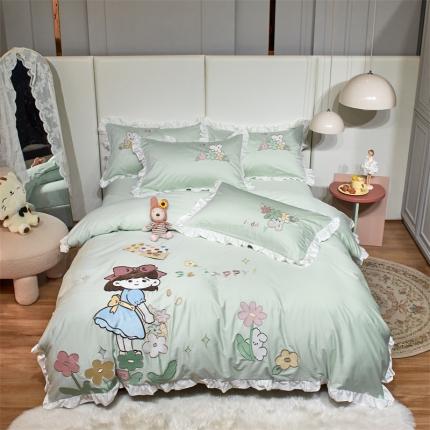 91家纺网 家纺一手货源 找家纺 （总）星尚 2022新款长绒棉四件套-小可爱