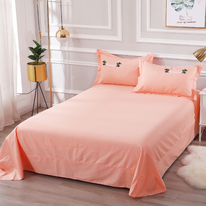 91家纺网 家纺一手货源 找家纺 2022晶缦全棉13372纯色毛巾绣绣花四件套 爱之蔓玉色