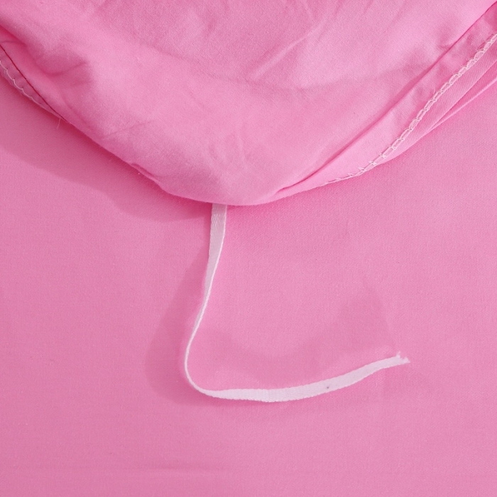 91家纺网 家纺一手货源 找家纺 2022晶缦全棉13372纯色毛巾绣绣花四件套 夏花绽放粉色