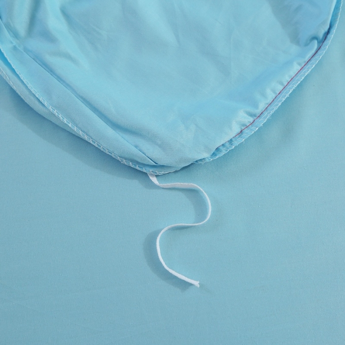 91家纺网 家纺一手货源 找家纺 2022晶缦全棉13372纯色毛巾绣绣花四件套 夏花绽放天蓝