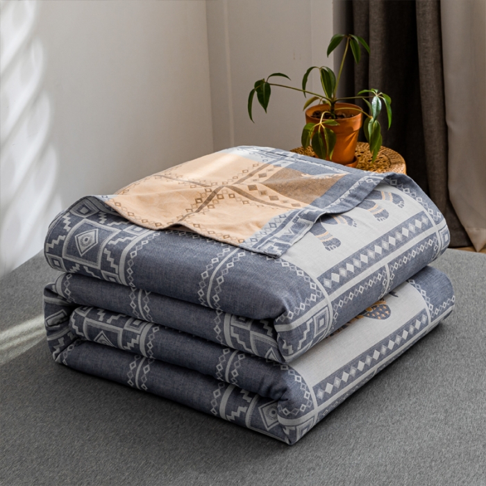 91家纺网 家纺一手货源 找家纺 （总）朴尔 2022年跑量款双层全棉纱布毛巾被