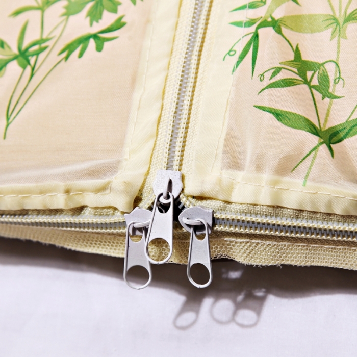 91家纺网 家纺一手货源 找家纺 迷仙巢2022三开门蒙古包蚊帐A13系列爱到永久A13米黄