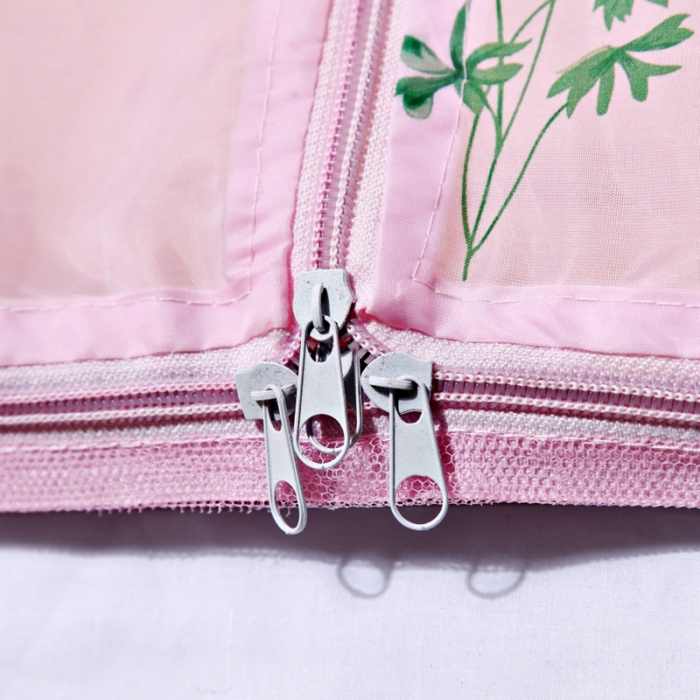 91家纺网 家纺一手货源 找家纺 迷仙巢2022三开门蒙古包蚊帐A13系列爱到永久A13粉色