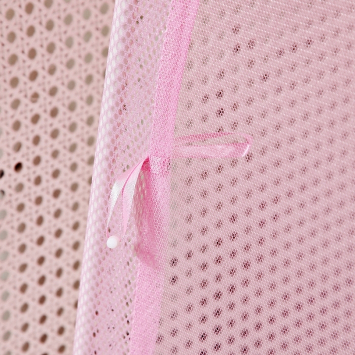 91家纺网 家纺一手货源 找家纺 迷仙巢2022三开门蒙古包蚊帐A13系列爱到永久A13粉色