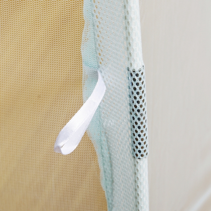 91家纺网 家纺一手货源 找家纺 迷仙巢2022三开门蒙古包蚊帐A13系列爱到永久A13水绿