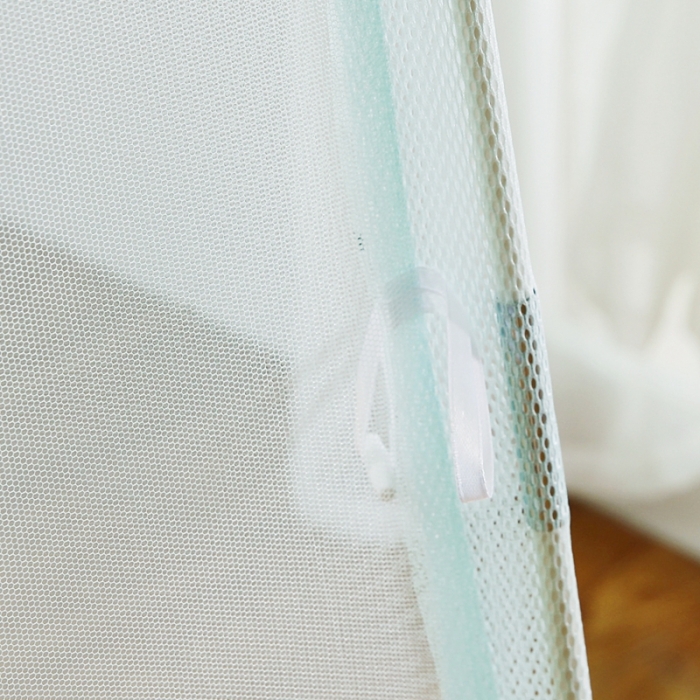 91家纺网 家纺一手货源 找家纺 迷仙巢2022三开门蒙古包蚊帐A13系列爱到永久A13水绿