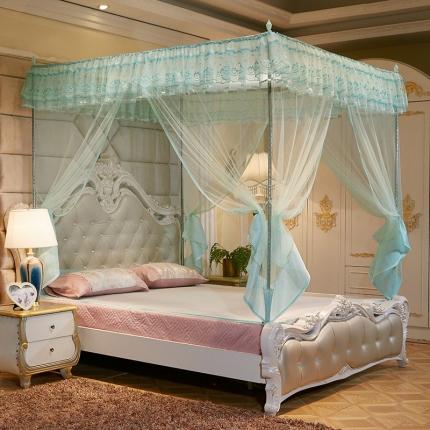 迷仙巢2022新款三开门坐床蚊帐B09逝水流年兰色
