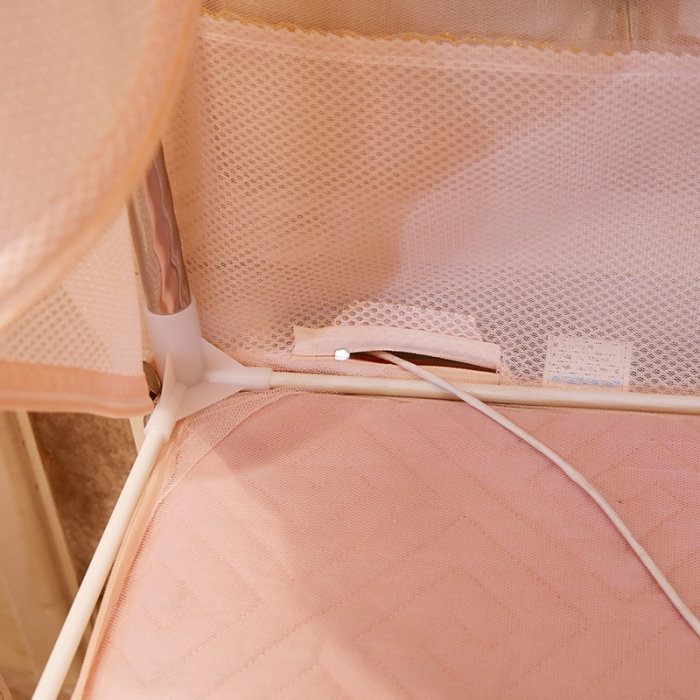 91家纺网 家纺一手货源 找家纺 迷仙巢2022新款三开门坐床蚊帐B09逝水流年玉色