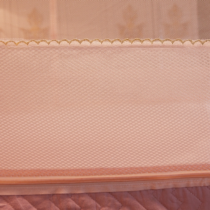 91家纺网 家纺一手货源 找家纺 迷仙巢2022新款三开门坐床蚊帐B09逝水流年玉色