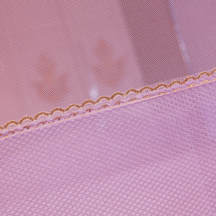 91家纺网 家纺一手货源 找家纺 迷仙巢2022新款三开门坐床蚊帐B09逝水流年紫色