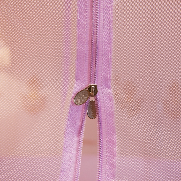 91家纺网 家纺一手货源 找家纺 迷仙巢2022新款三开门坐床蚊帐B09逝水流年紫色