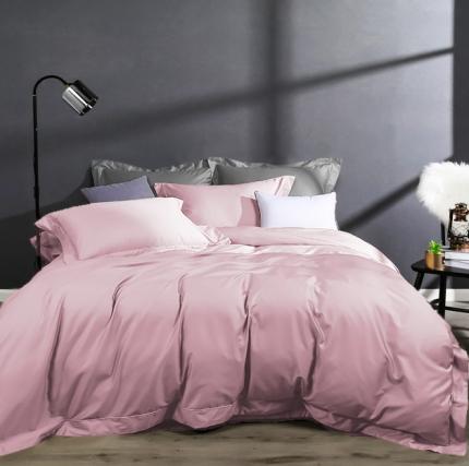 91家纺网 家纺一手货源 找家纺 嘉悦50*50S纯色埋绳全棉匹马棉长绒棉四件套常年备货 珍珠粉