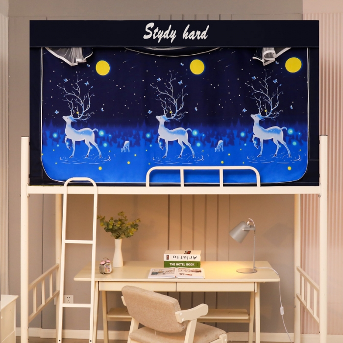 91家纺网 家纺一手货源 找家纺 迷仙巢家纺 2022新款学生宿舍蚊帐月光鹿