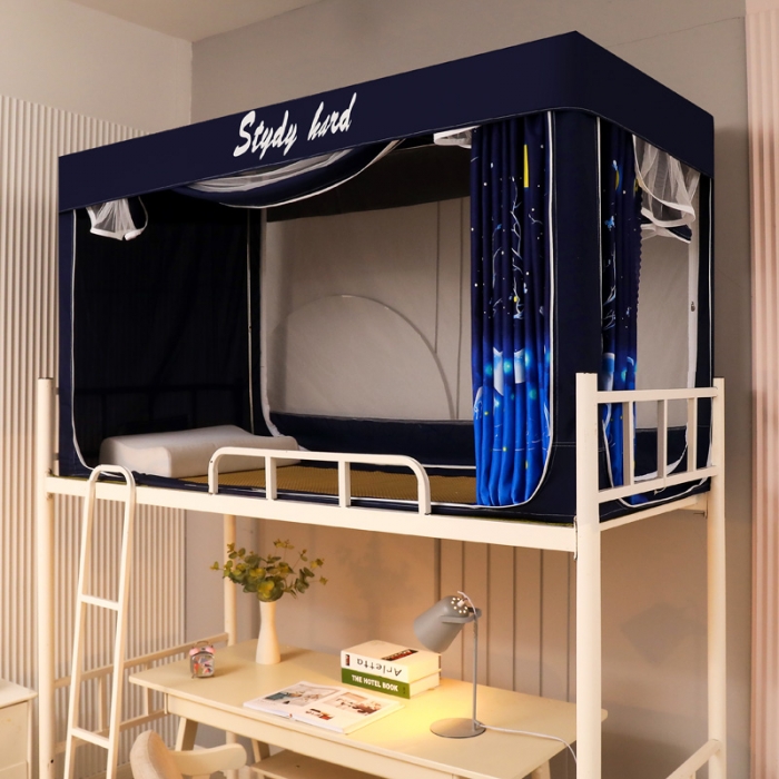 91家纺网 家纺一手货源 找家纺 迷仙巢家纺 2022新款学生宿舍蚊帐月光鹿