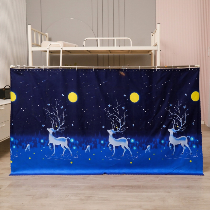 91家纺网 家纺一手货源 找家纺 迷仙巢家纺 2022新款学生宿舍蚊帐月光鹿